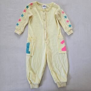 Vintage Yellow Stars + Numbers Bodysuit 2t/3t